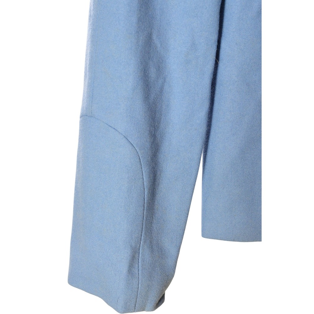 Vintage Periwinkle Blue Wool Blazer Womens 8 Harve Benard Covered Buttons Seamed - Picture 4 of 9